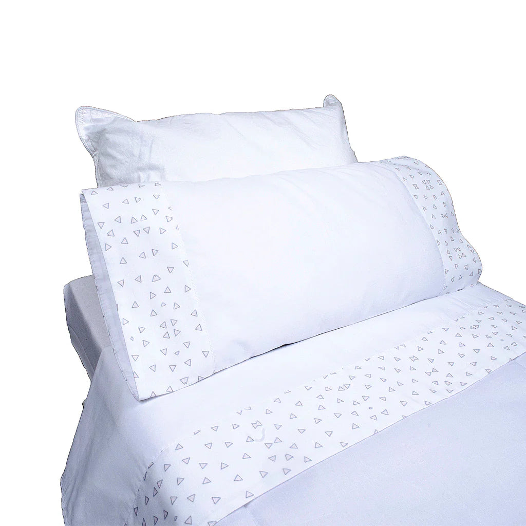 Sabanas Cuna Grande Triangulos Rosados