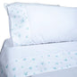 Sabanas Cuna Grande Estrellas Aqua | Sábanas para cuna - Blanca